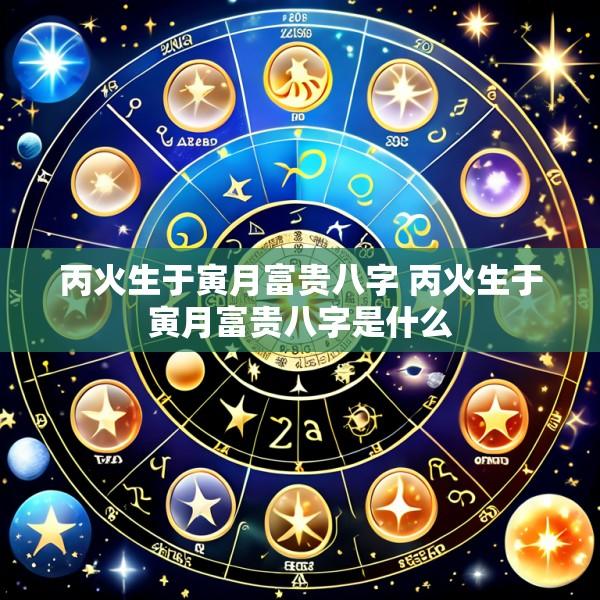 丙火生于寅月富贵八字 丙火生于寅月富贵八字是什么