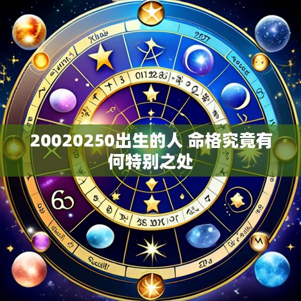 20020250出生的人 命格究竟有何特别之处