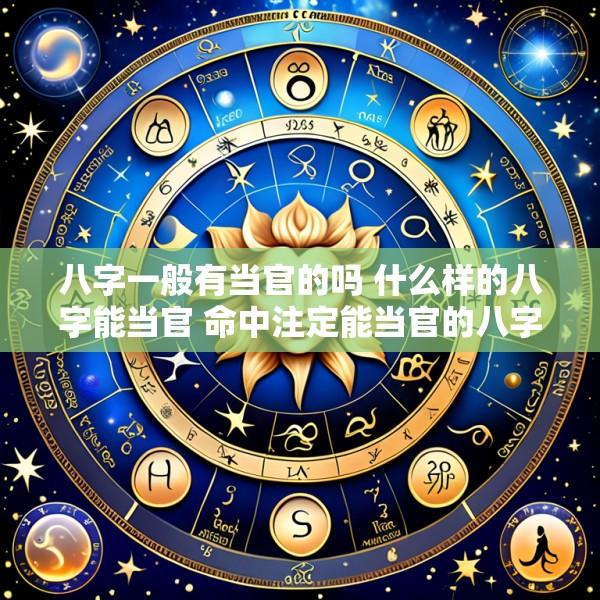 八字一般有当官的吗 什么样的八字能当官 命中注定能当官的八字