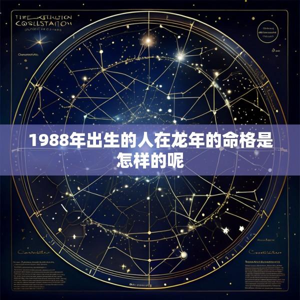 1988年出生的人在龙年的命格是怎样的呢