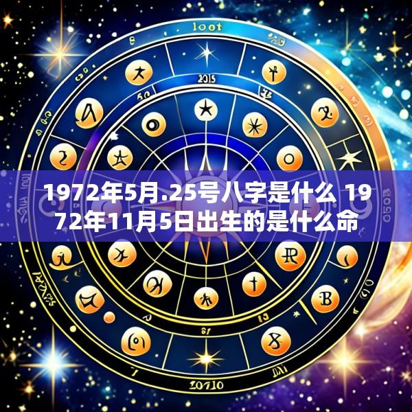 1972年5月.25号八字是什么 1972年11月5日出生的是什么命