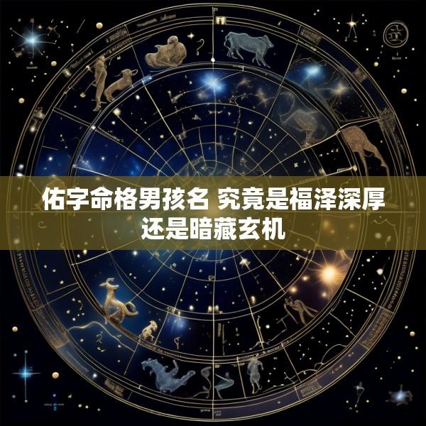 佑字命格男孩名 究竟是福泽深厚还是暗藏玄机