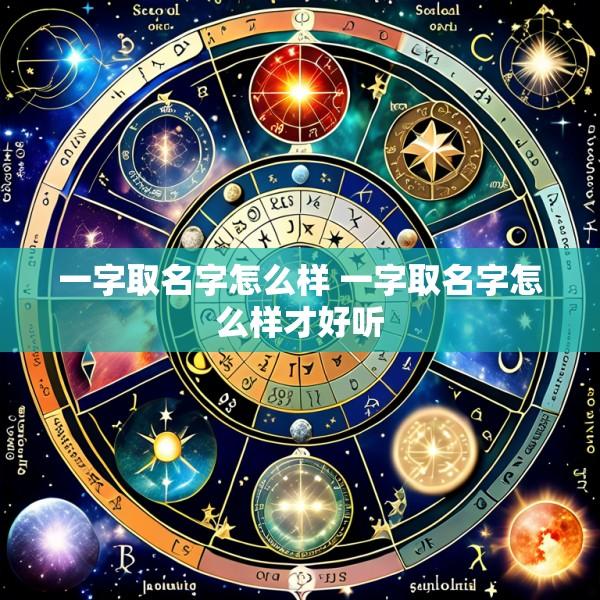 一字取名字怎么样 一字取名字怎么样才好听