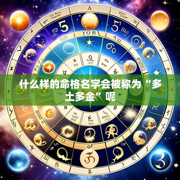 什么样的命格名字会被称为“多土多金”呢