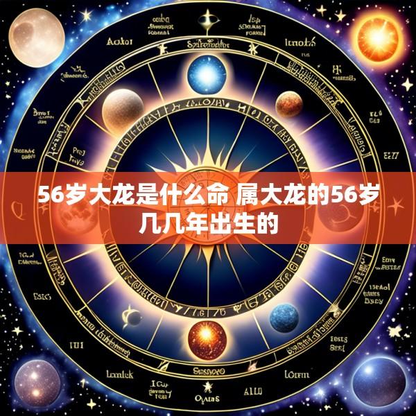 56岁大龙是什么命 属大龙的56岁几几年出生的