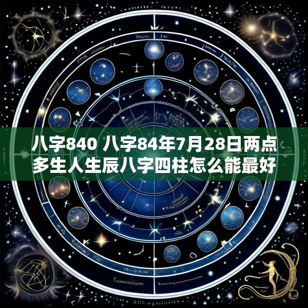 八字840 八字84年7月28日两点多生人生辰八字四柱怎么能最好