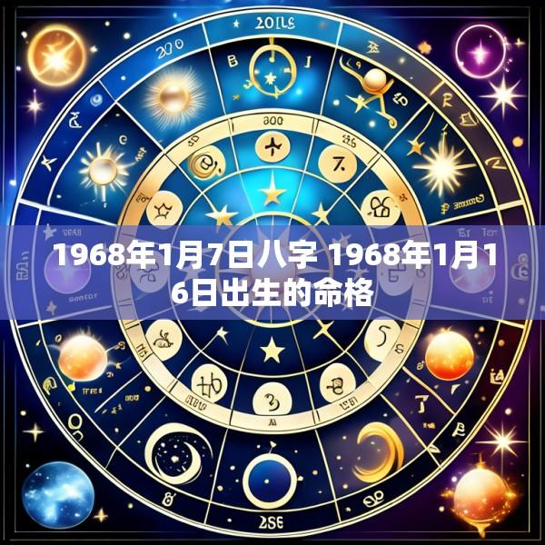 1968年1月7日八字 1968年1月16日出生的命格