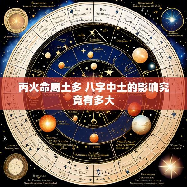 丙火命局土多 八字中土的影响究竟有多大