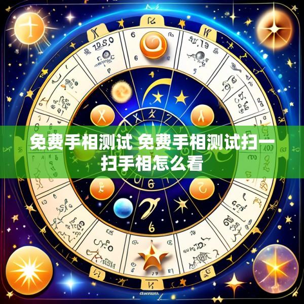免费手相测试 免费手相测试扫一扫手相怎么看