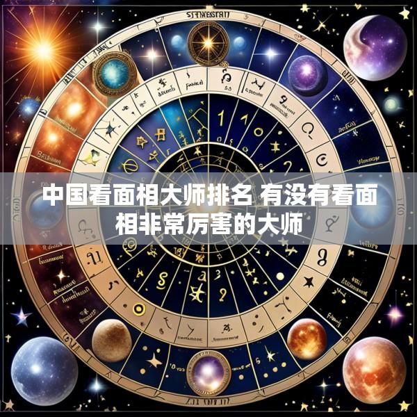 中国看面相大师排名 有没有看面相非常厉害的大师