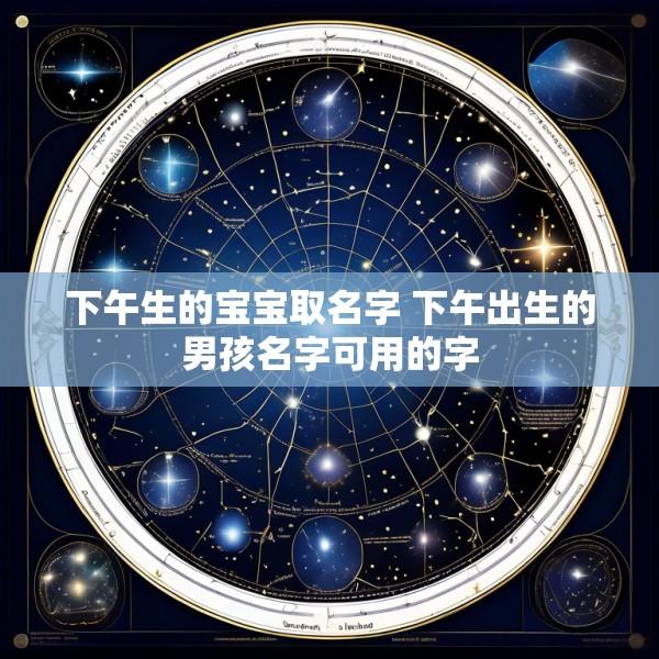下午生的宝宝取名字 下午出生的男孩名字可用的字