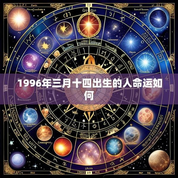 1996年三月十四出生的人命运如何