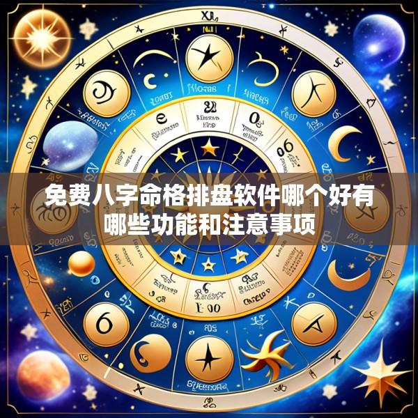 免费八字命格排盘软件哪个好有哪些功能和注意事项