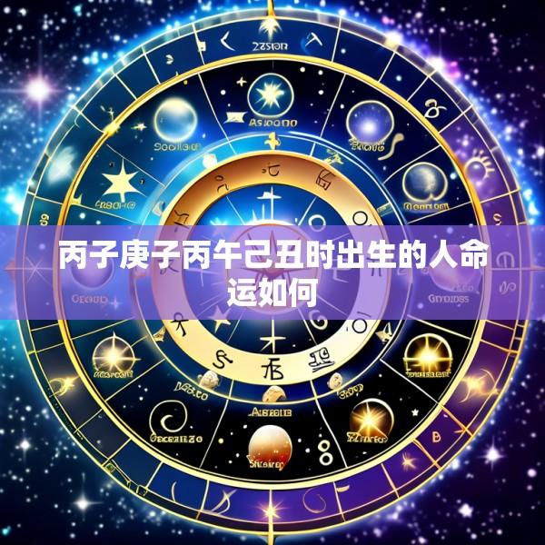 丙子庚子丙午己丑时出生的人命运如何
