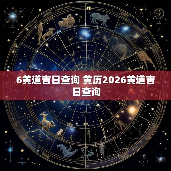 6黄道吉日查询 黄历2026黄道吉日查询