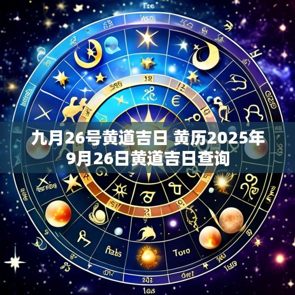 九月26号黄道吉日 黄历2025年9月26日黄道吉日查询
