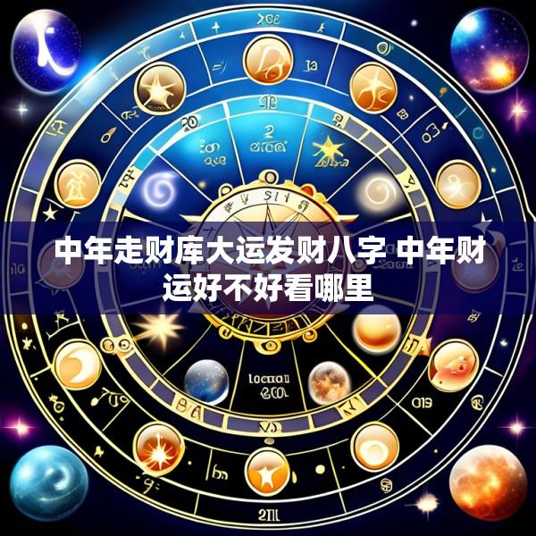 中年走财库大运发财八字 中年财运好不好看哪里