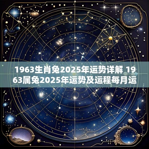 1963生肖兔2025年运势详解 1963属兔2025年运势及运程每月运程