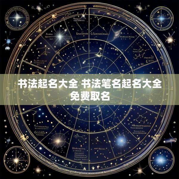 书法起名大全 书法笔名起名大全免费取名