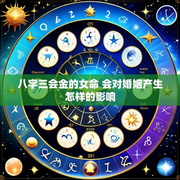八字三会金的女命 会对婚姻产生怎样的影响