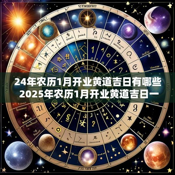 24年农历1月开业黄道吉日有哪些 2025年农历1月开业黄道吉日一览表