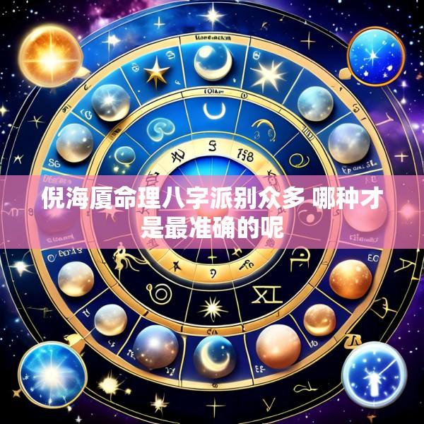 倪海厦命理八字派别众多 哪种才是最准确的呢