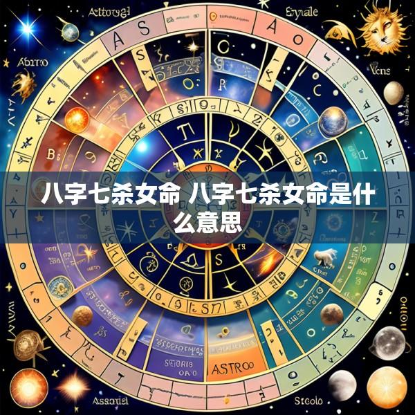 八字七杀女命 八字七杀女命是什么意思