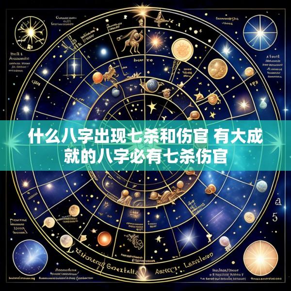 什么八字出现七杀和伤官 有大成就的八字必有七杀伤官