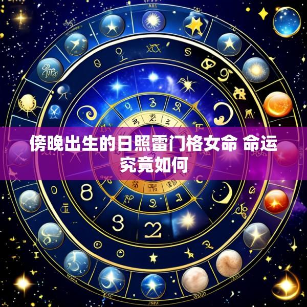 傍晚出生的日照雷门格女命 命运究竟如何