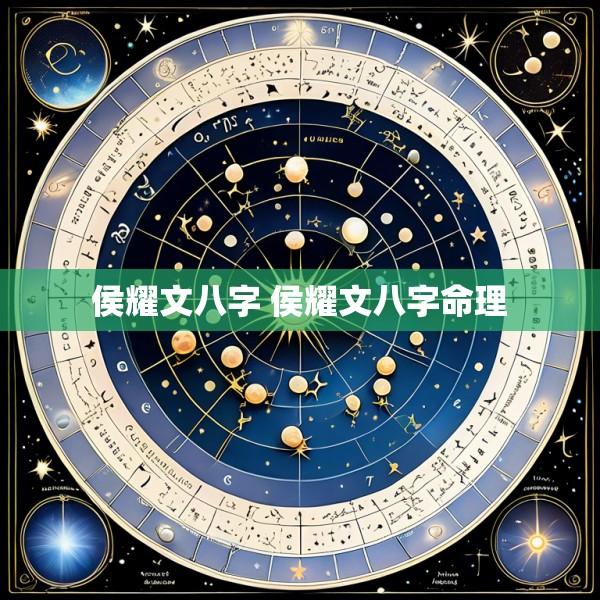 侯耀文八字 侯耀文八字命理