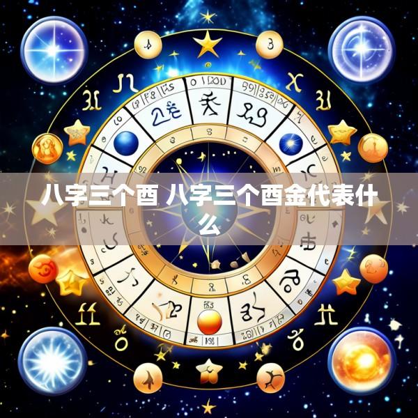 八字三个酉 八字三个酉金代表什么