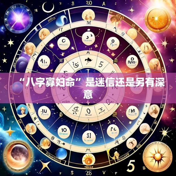 “八字寡妇命”是迷信还是另有深意