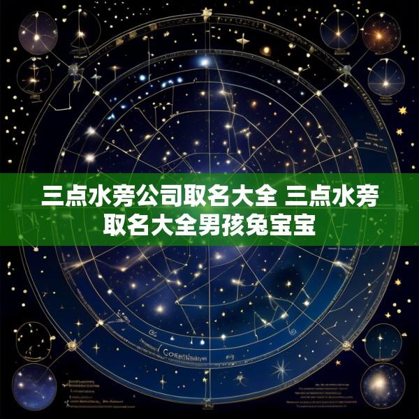 三点水旁公司取名大全 三点水旁取名大全男孩兔宝宝