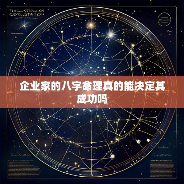 企业家的八字命理真的能决定其成功吗