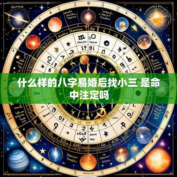 什么样的八字易婚后找小三 是命中注定吗