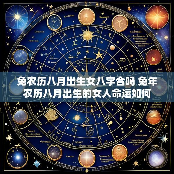 兔农历八月出生女八字合吗 兔年农历八月出生的女人命运如何