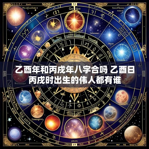乙酉年和丙戌年八字合吗 乙酉日丙戌时出生的伟人都有谁
