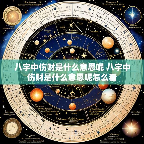 八字中伤财是什么意思呢 八字中伤财是什么意思呢怎么看
