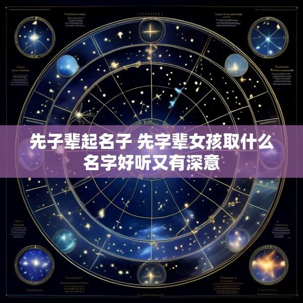 先子辈起名子 先字辈女孩取什么名字好听又有深意