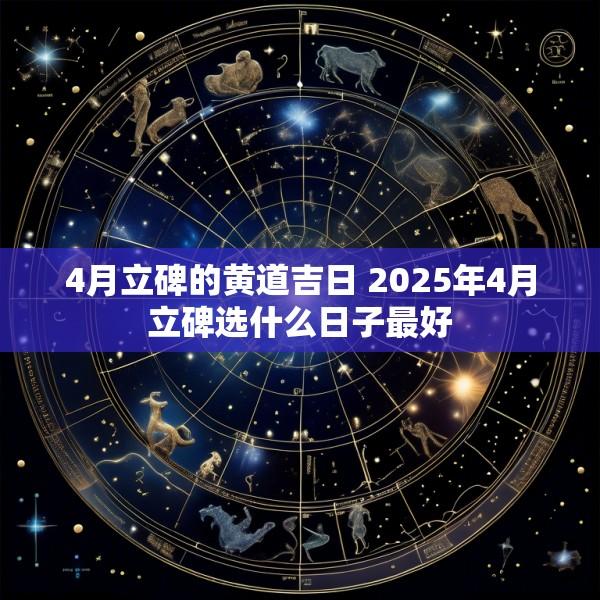 4月立碑的黄道吉日 2025年4月立碑选什么日子最好
