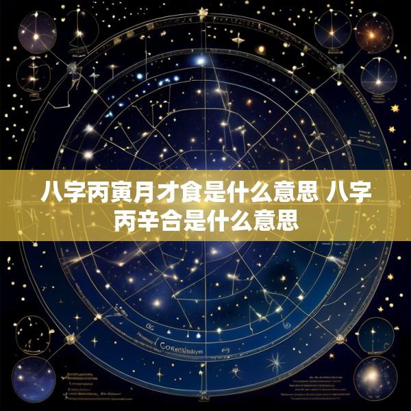 八字丙寅月才食是什么意思 八字丙辛合是什么意思