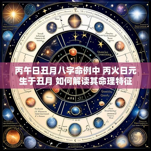 丙午日丑月八字命例中 丙火日元生于丑月 如何解读其命理特征