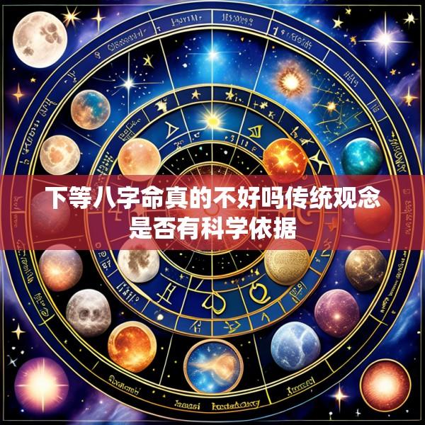 下等八字命真的不好吗传统观念是否有科学依据