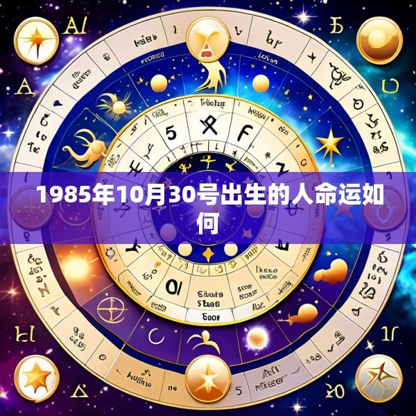 1985年10月30号出生的人命运如何