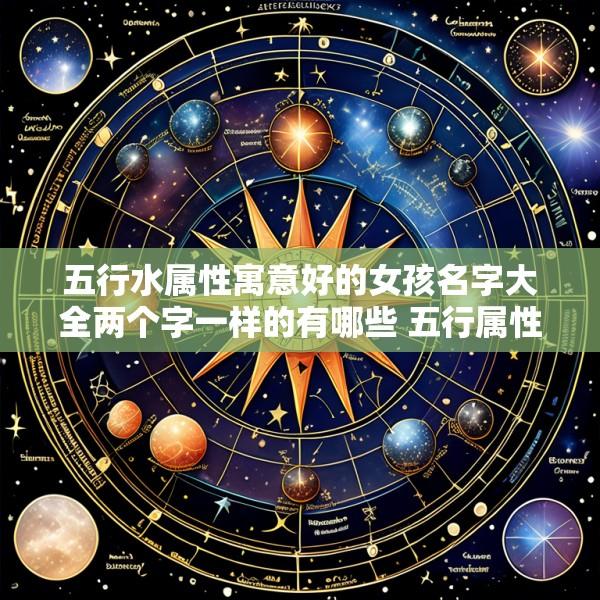 五行水属性寓意好的女孩名字大全两个字一样的有哪些 五行属性为水的字女孩名字有哪些