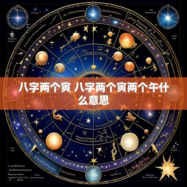 八字两个寅 八字两个寅两个午什么意思