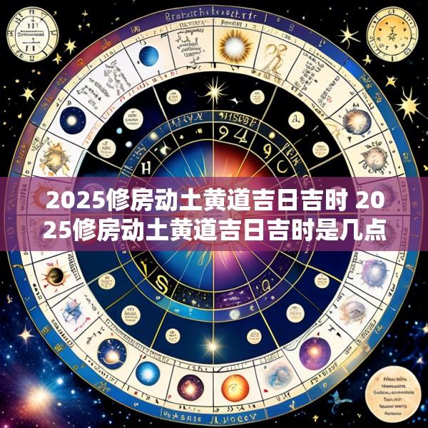 2025修房动土黄道吉日吉时 2025修房动土黄道吉日吉时是几点