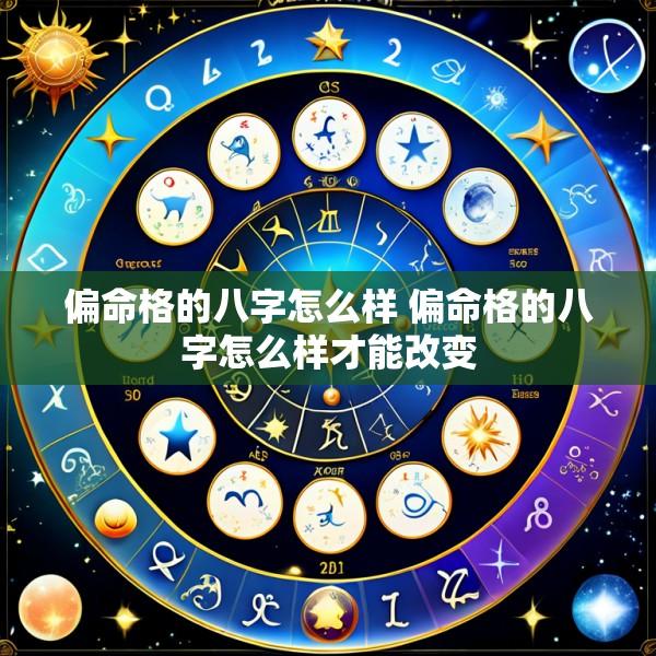 偏命格的八字怎么样 偏命格的八字怎么样才能改变