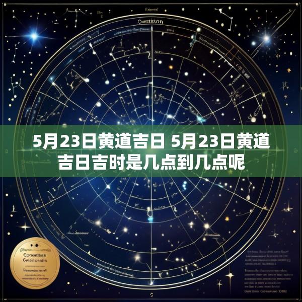 5月23日黄道吉日 5月23日黄道吉日吉时是几点到几点呢