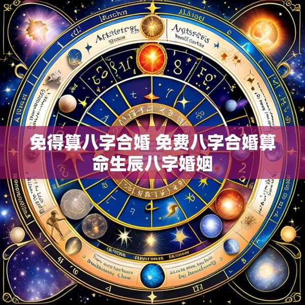 免得算八字合婚 免费八字合婚算命生辰八字婚姻